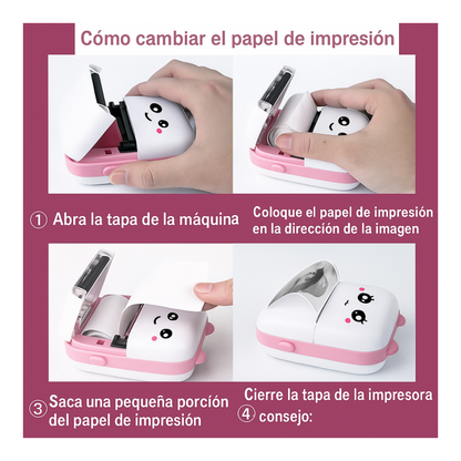 Zeyran – Mini Impresora Térmica sin Tinta | 13 rollos para imprimir